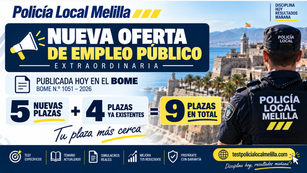 Oferta de Empleo Extraordinaria: 5 nuevas plazas, una gran oportunidad para empezar a prepararte desde YA (9 plazas en total)